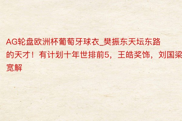 AG轮盘欧洲杯葡萄牙球衣_樊振东天坛东路的天才！有计划十年世排前5，王皓奖饰，刘国梁宽解